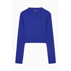 • COS | Cropped Knitted Mock Neck Top